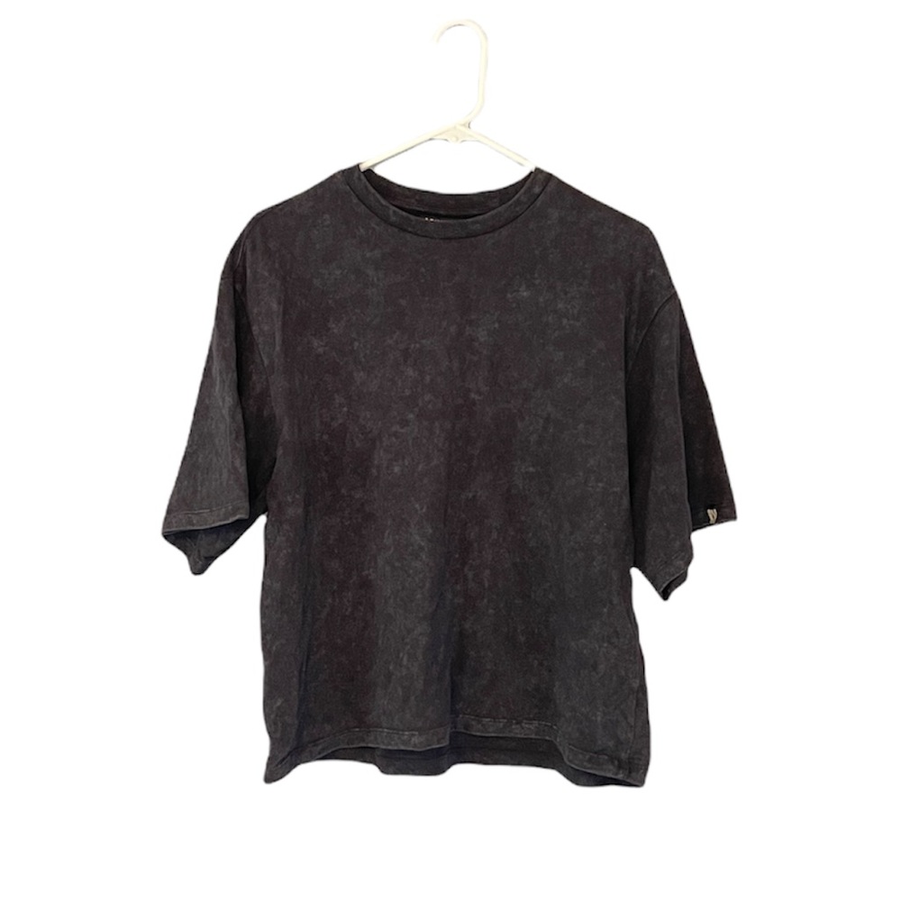 Reclaimed Vintage Black Boxy T-shirt in Washed Print
